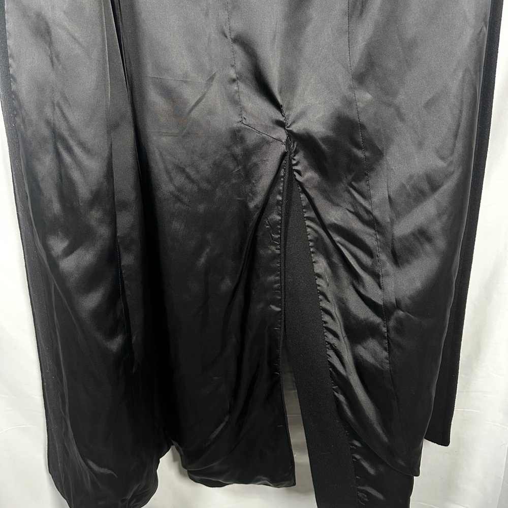 Steve By Searle Long Wool Cashmere Overcoat Black Size 10 - Picture 12 of 12